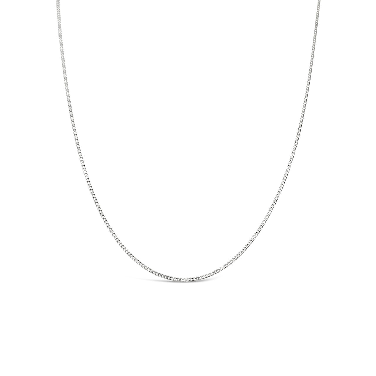 40cm Sterling Silver V300 Diamond Cut Curb Chain