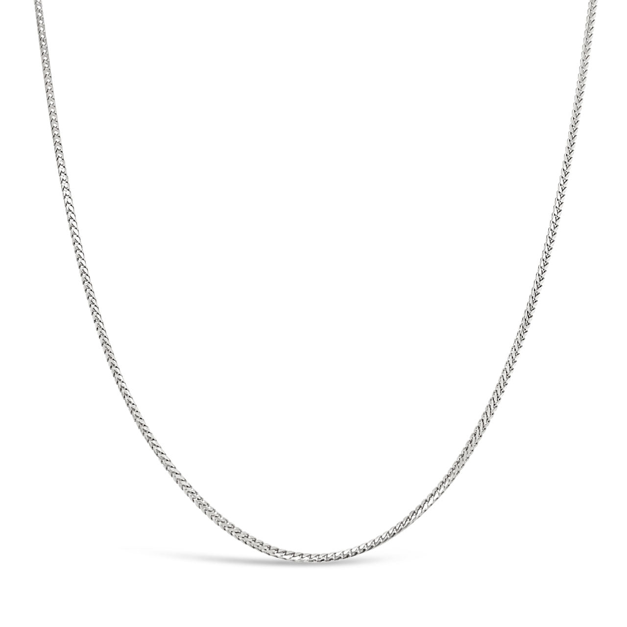 52cm 9k White Gold 416 Franco Link Chain