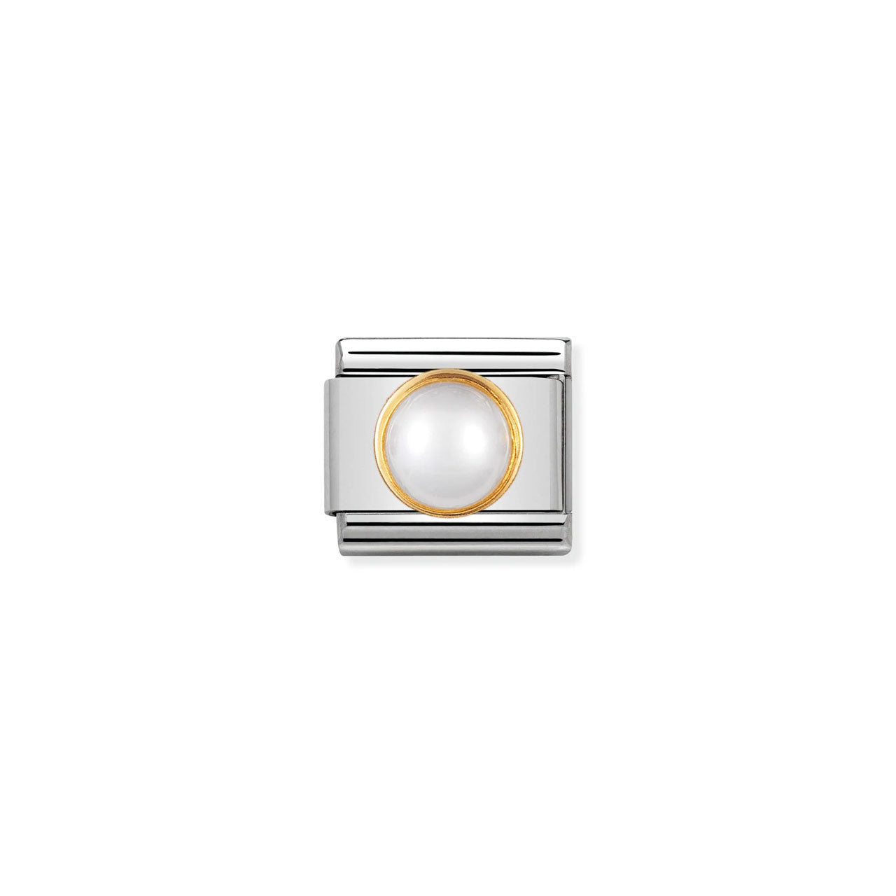 Composable Classic Link 030503/13 Round White Crystal Pearl In 18K Gold