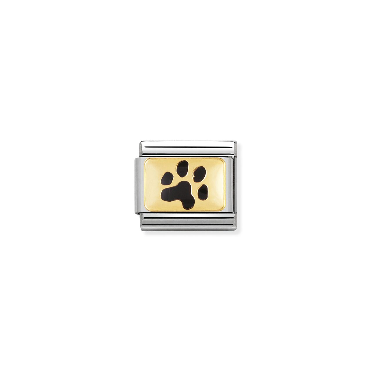 Composable Classic Link 030212/35 Black Paw Print in 18k Gold