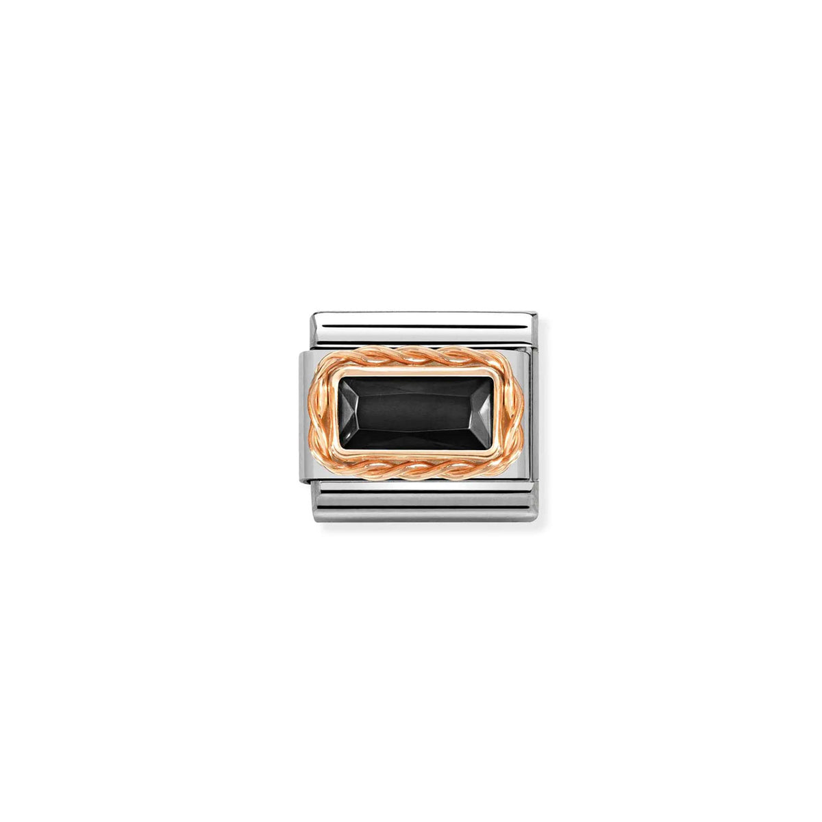 Composable Classic Link 430604/011 Black CZ In 9K Rose Gold