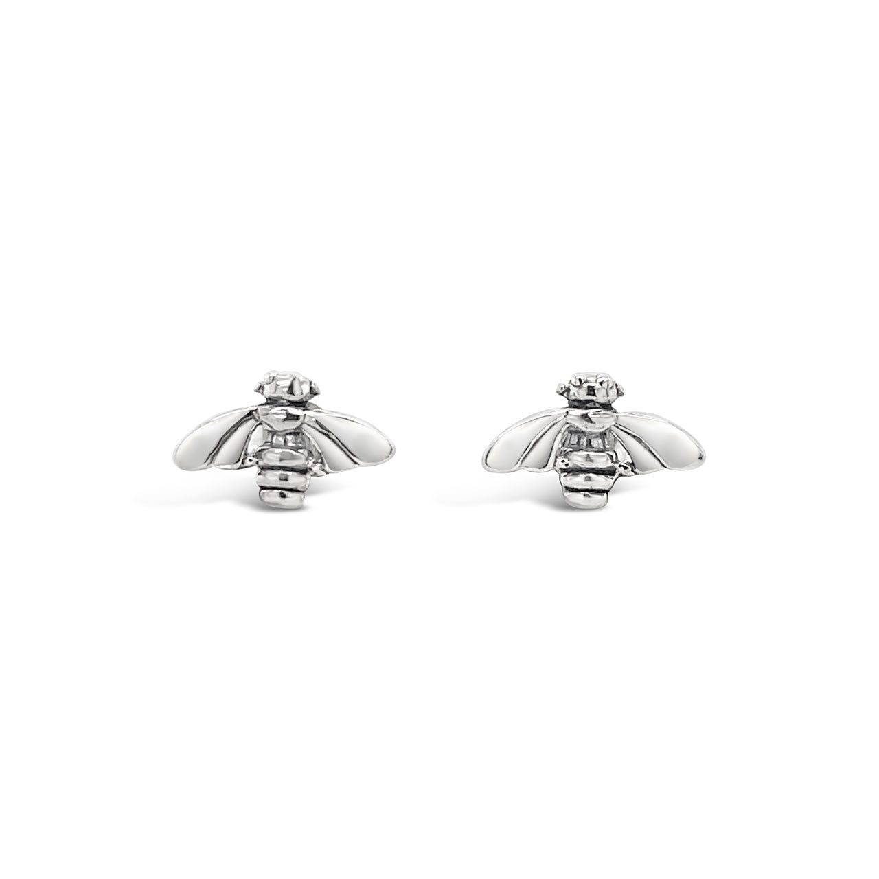 Sterling Silver Small Bee Stud Earrings