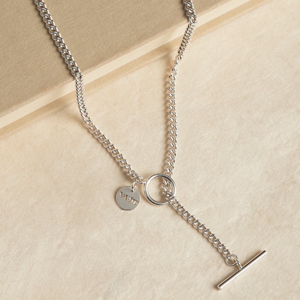Curb T-Bar Necklace (60cm)