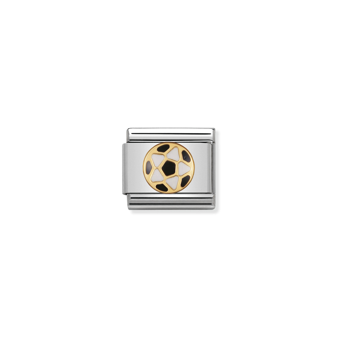 Composable Classic Link 030204 /17 Black & White Football in 18k Gold