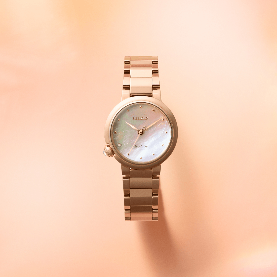 Citizen - EM0912-84Y Ladies Rose Gold Eco-Drive Dress Watch - Jamies Jewellers
