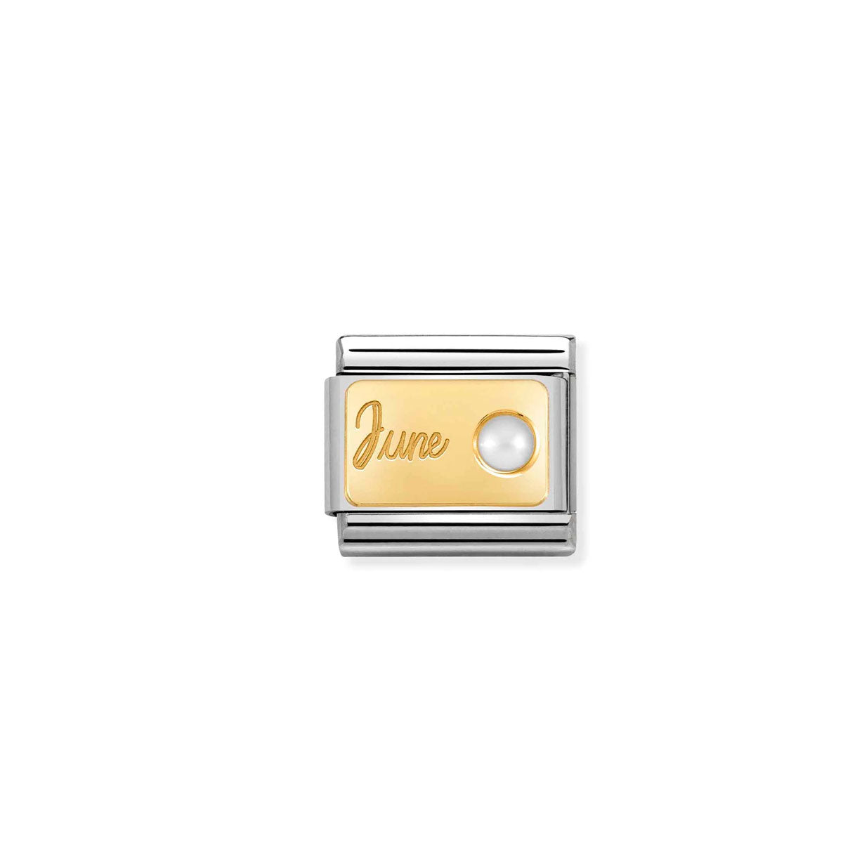 Composable Classic Link 030519/06 June White Pearl In 18k Gold