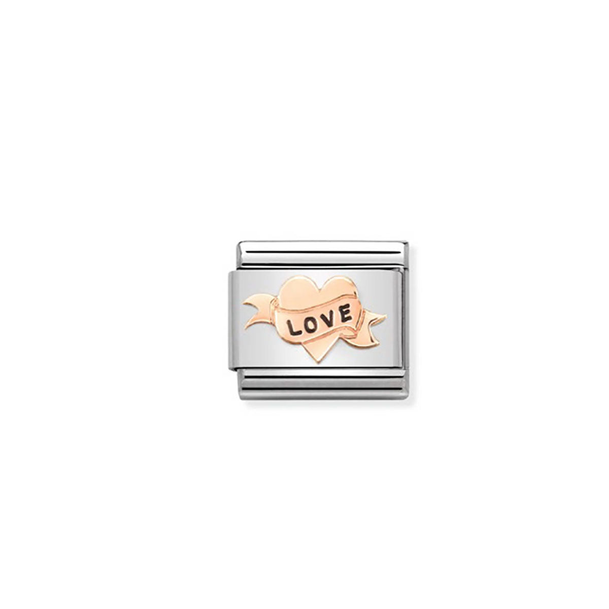 Composable Classic Link 430202/14 Heart Love In 9K Rose Gold