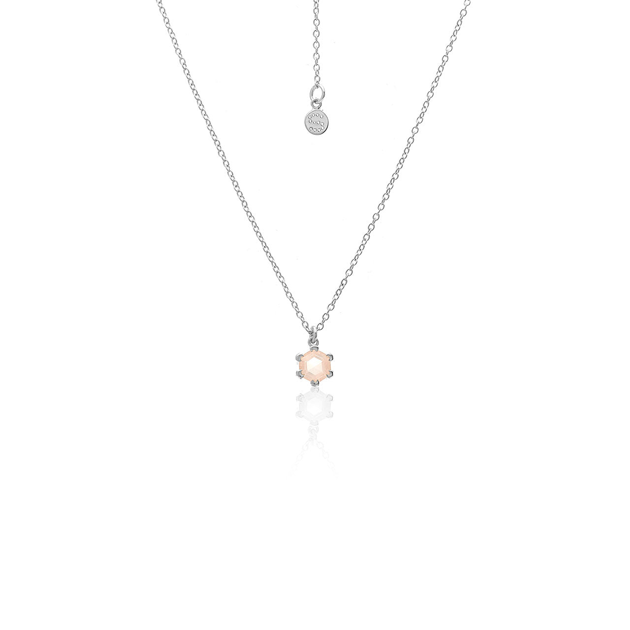 Harmony Necklace Rose Quartz + Silver