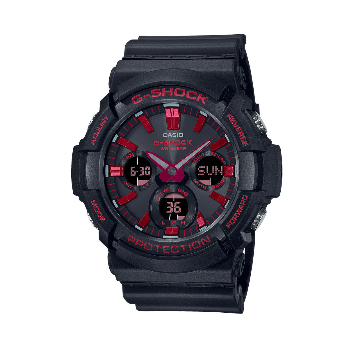 Red Ignite Series - Black & Red Tough Solar - GAS100BNR-1A