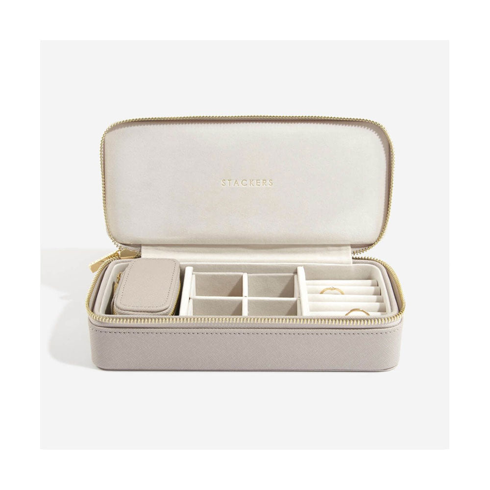 Taupe Large Travel Jewellery Box