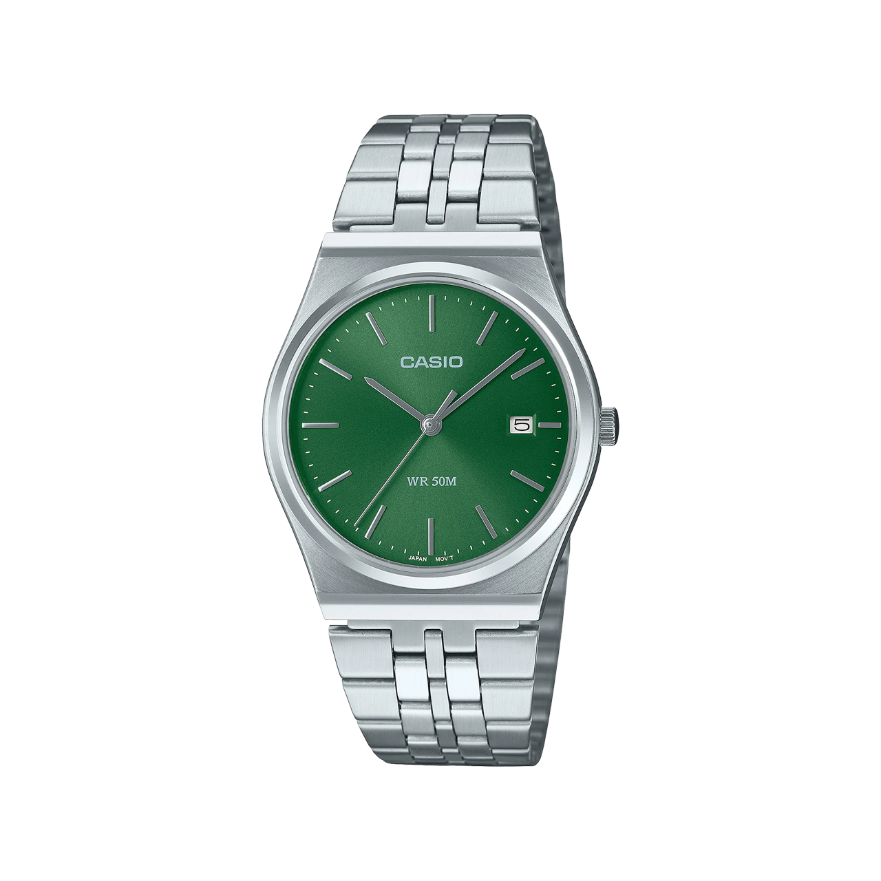 Casio Retro Analogue Green Dial Watch - MTPB145D-3A