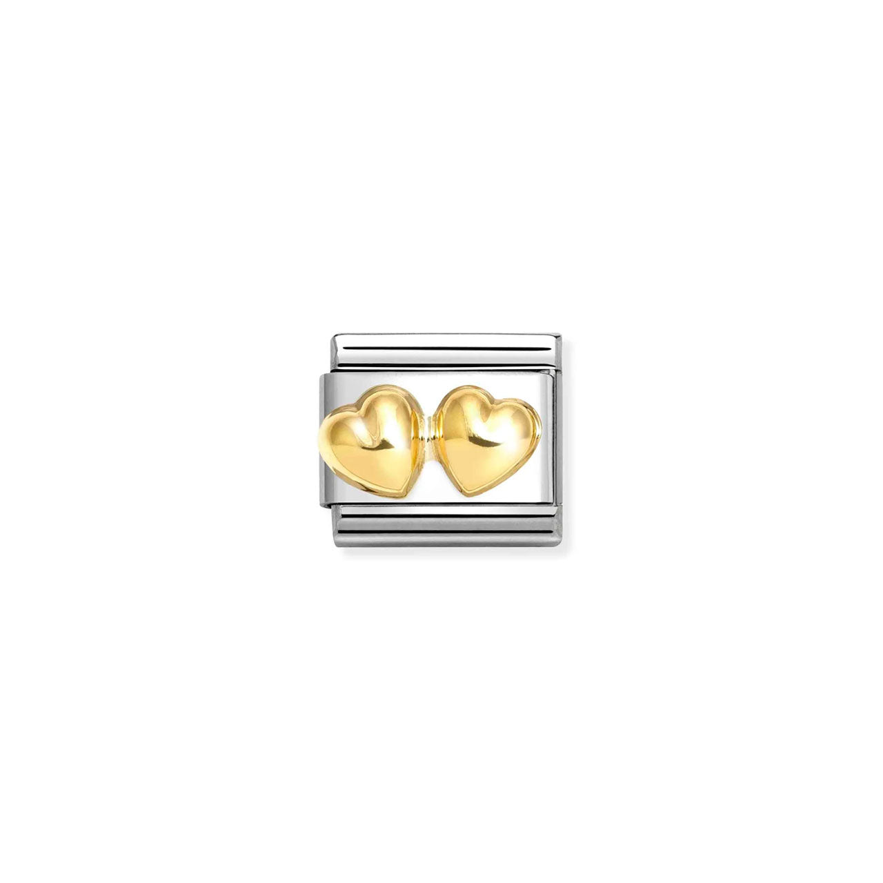 Composable Classic Link 030116/23 Double Rounded Hearts In Gold
