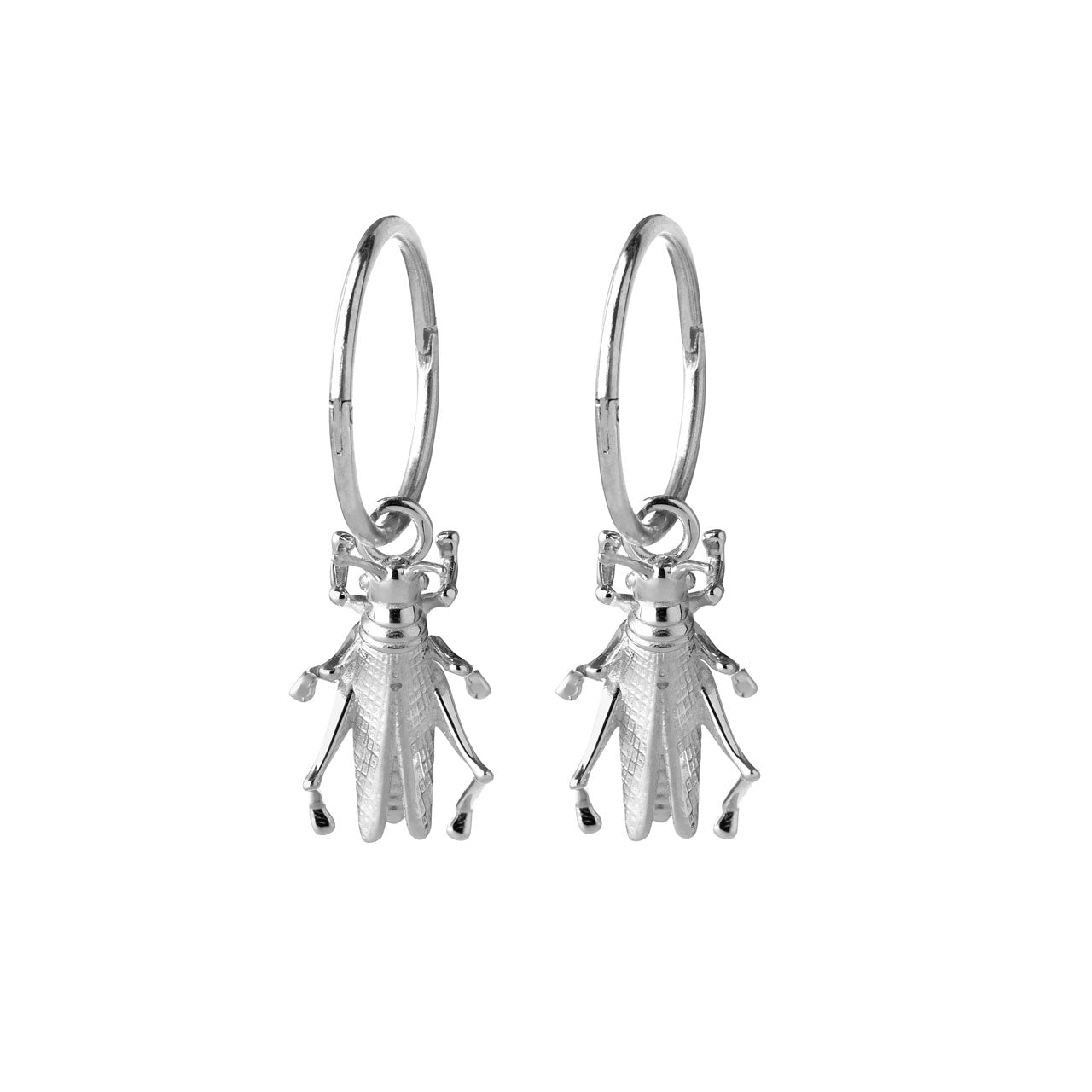 Sterling Silver Grasshopper Sleeper Earrings