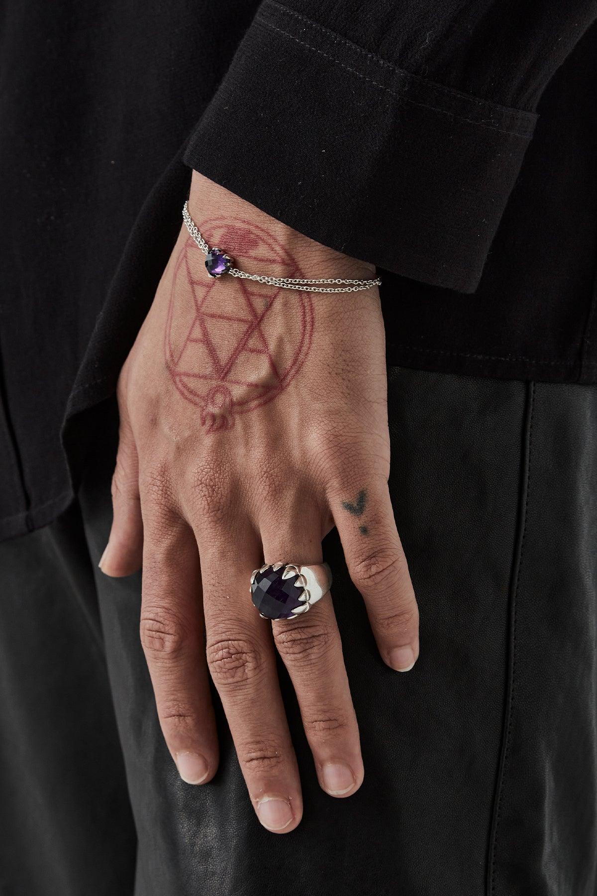 Love Claw Bracelet - Dark Amethyst - Jamies Jewellers
