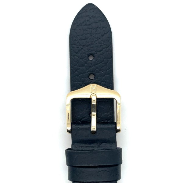 Calf - 18mm Black Long Leather Watch Strap