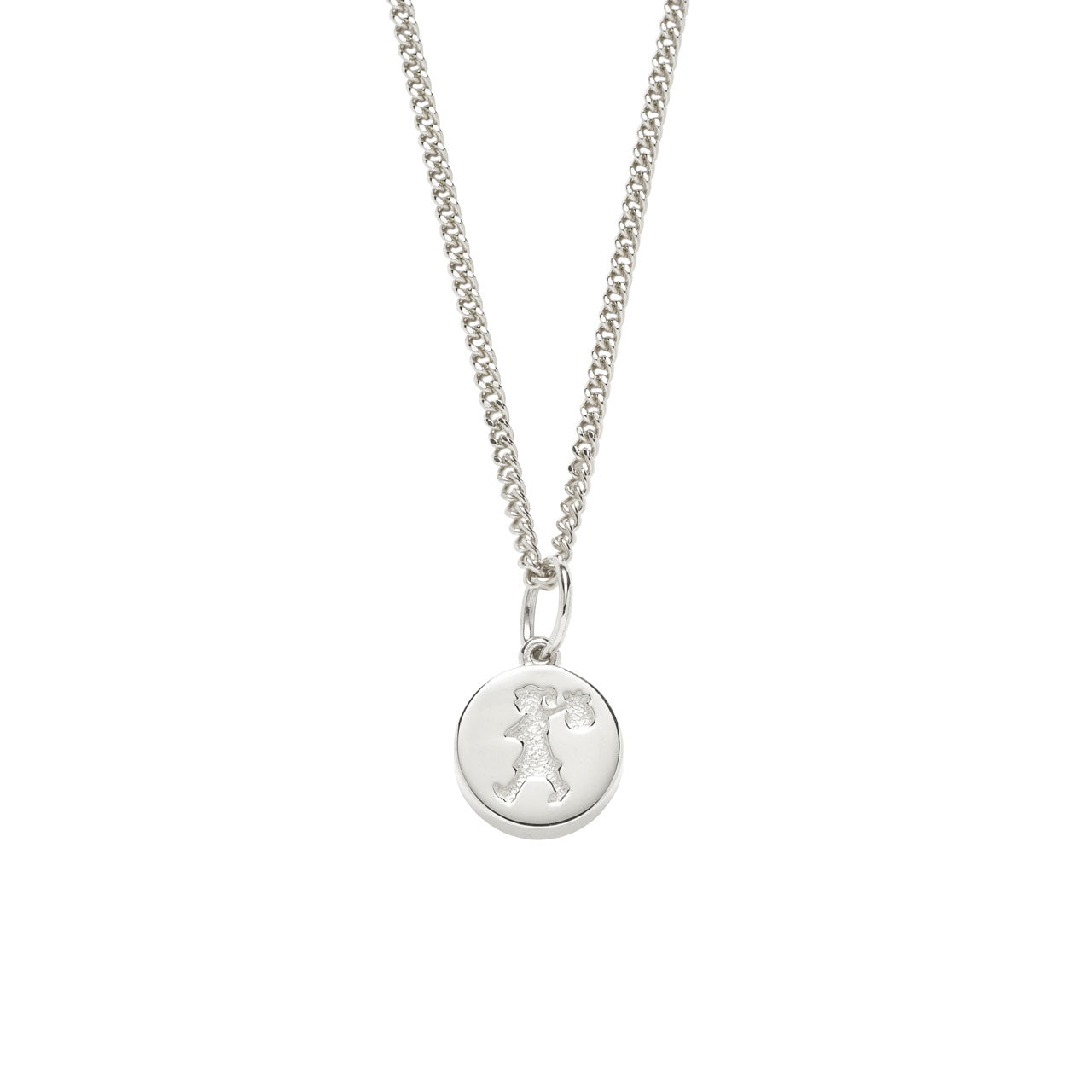 Sterling Silver Runaway Stamp Necklace