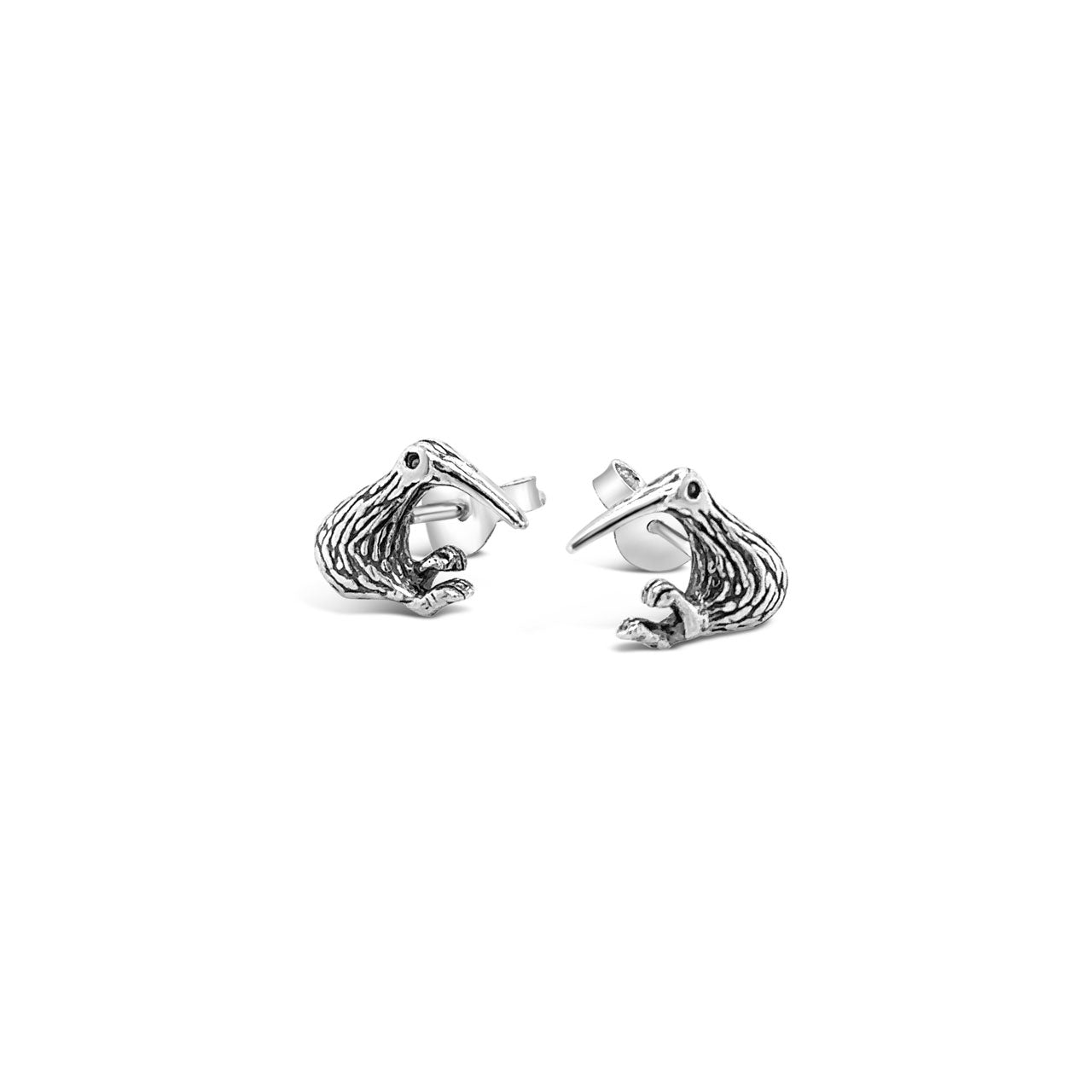 Sterling Silver Small Kiwi Stud Earrings