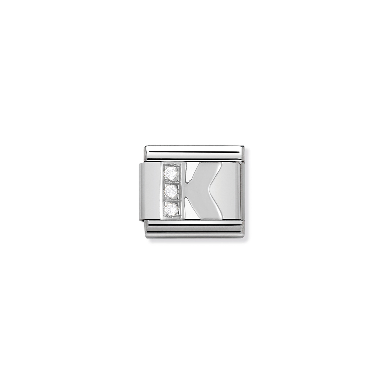 Composable Classic Link 330301/11 Letter K in Silver & Stones