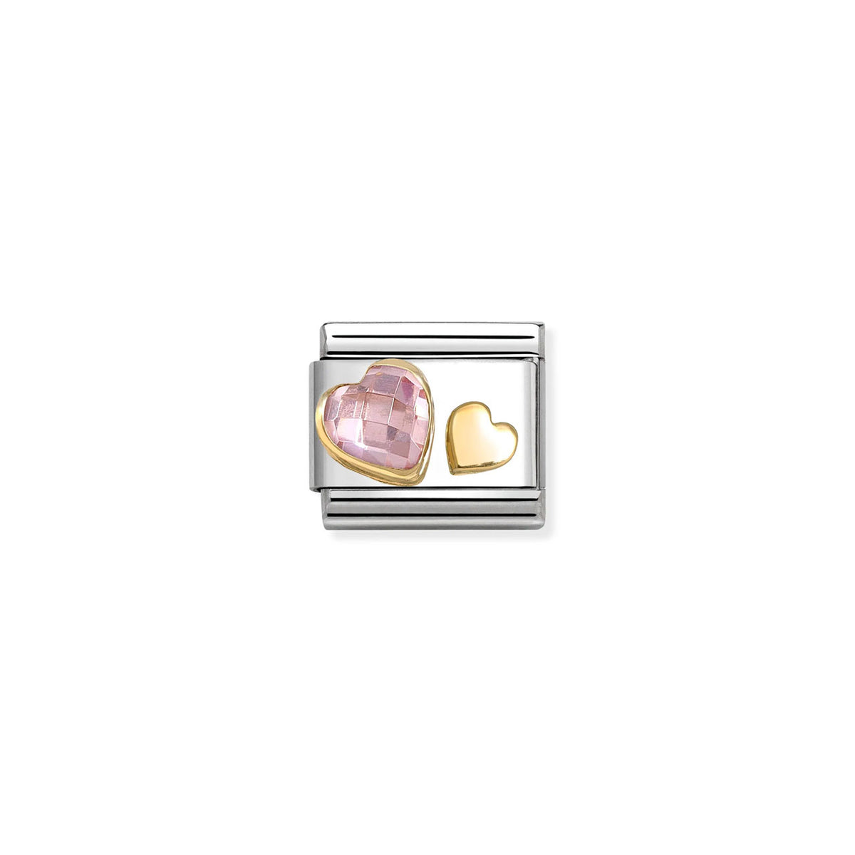 Composable Classic Link 030613/06 Pink CZ Heart In 18K Gold