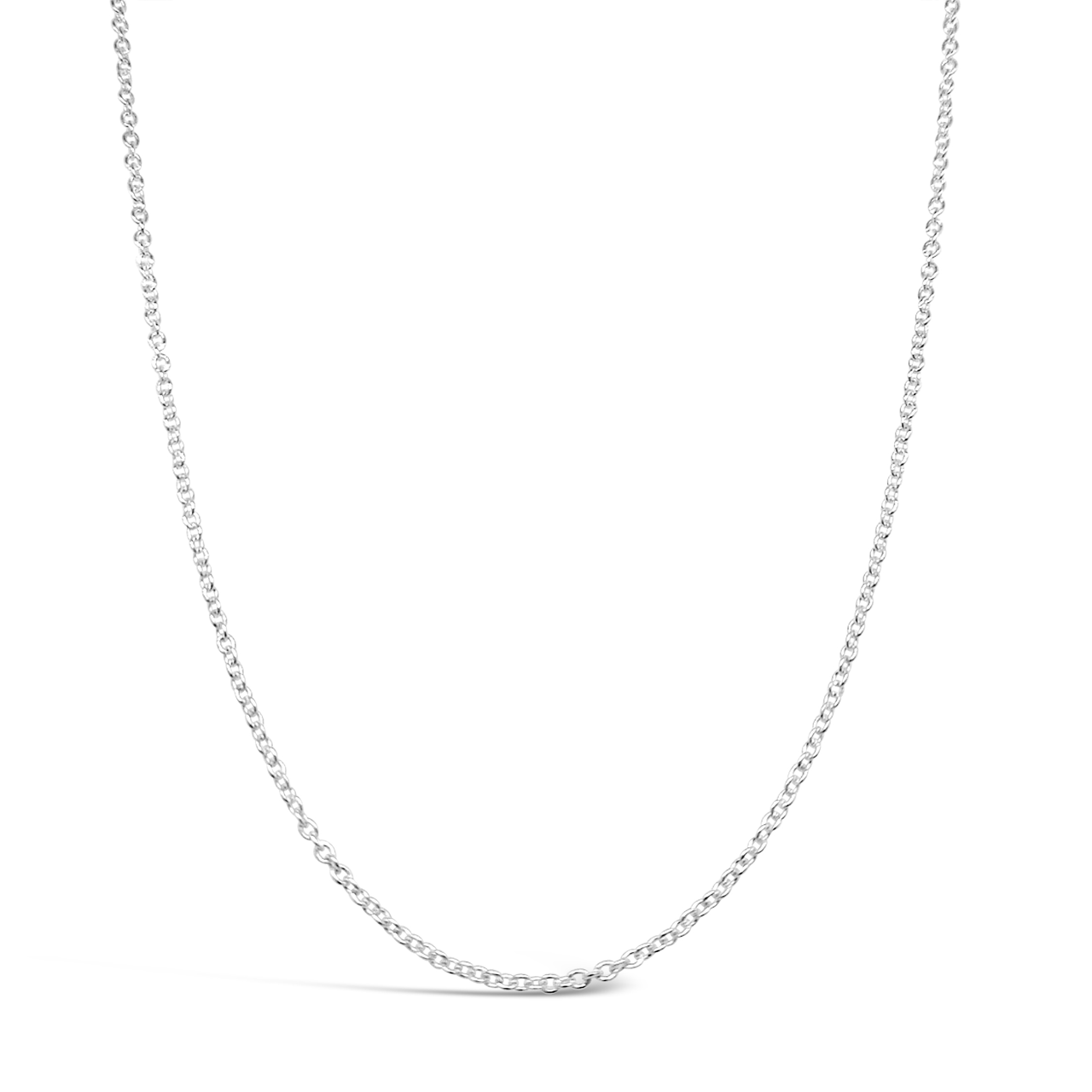 50cm Sterling Silver V374 Round Cable Chain
