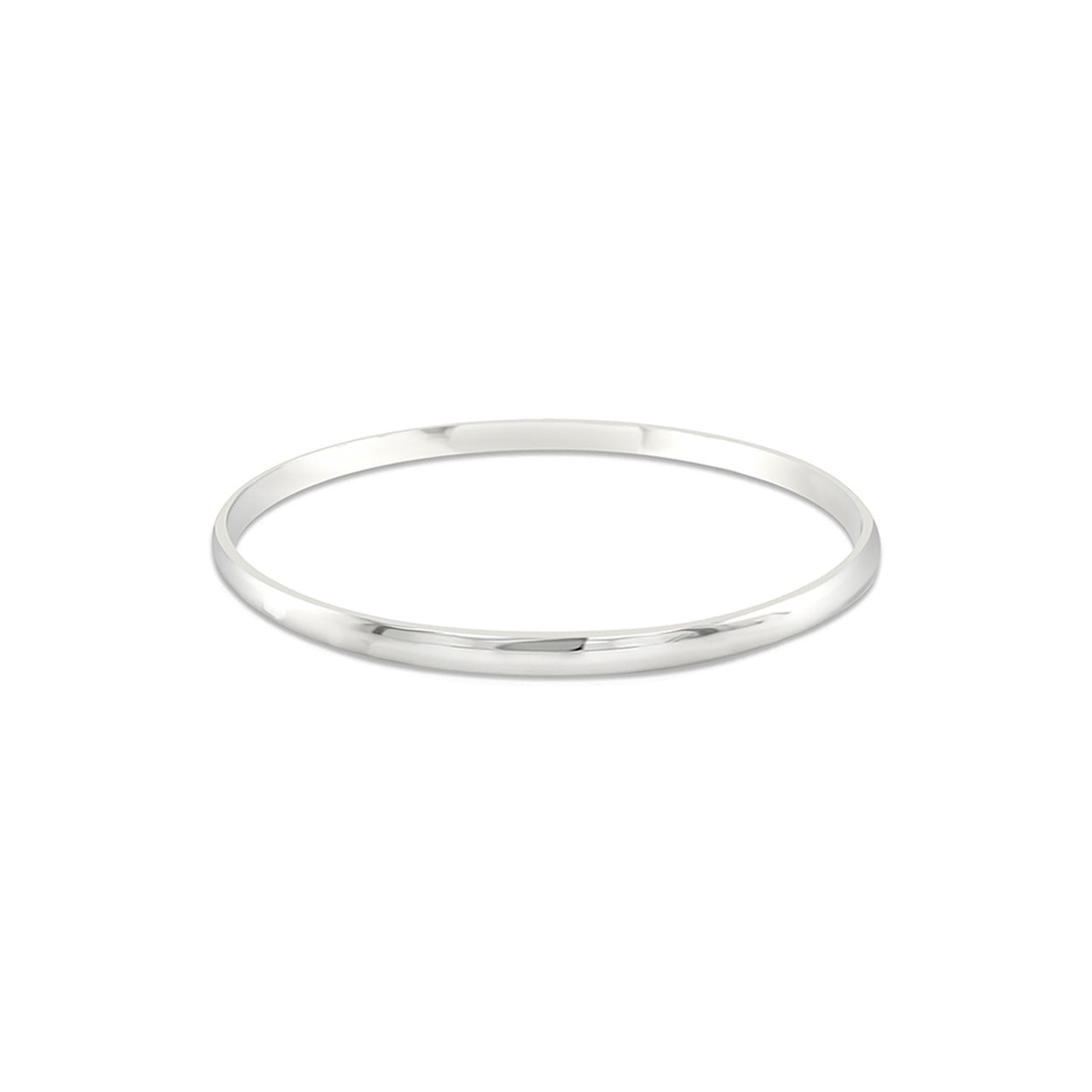 Sterling Silver Half Round 7" Golf Style Bangle