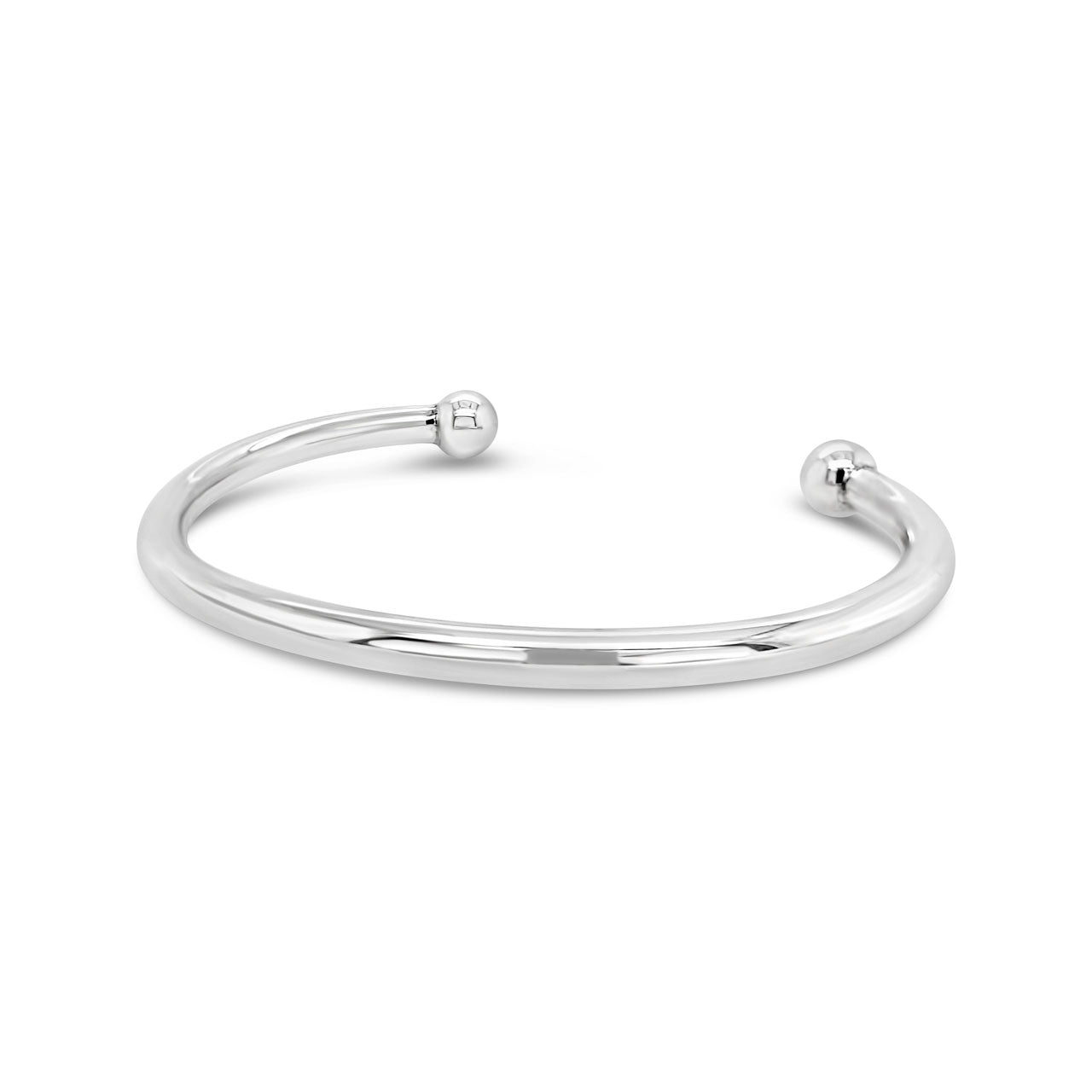 Sterling Silver 4mm Round Tension Bangle