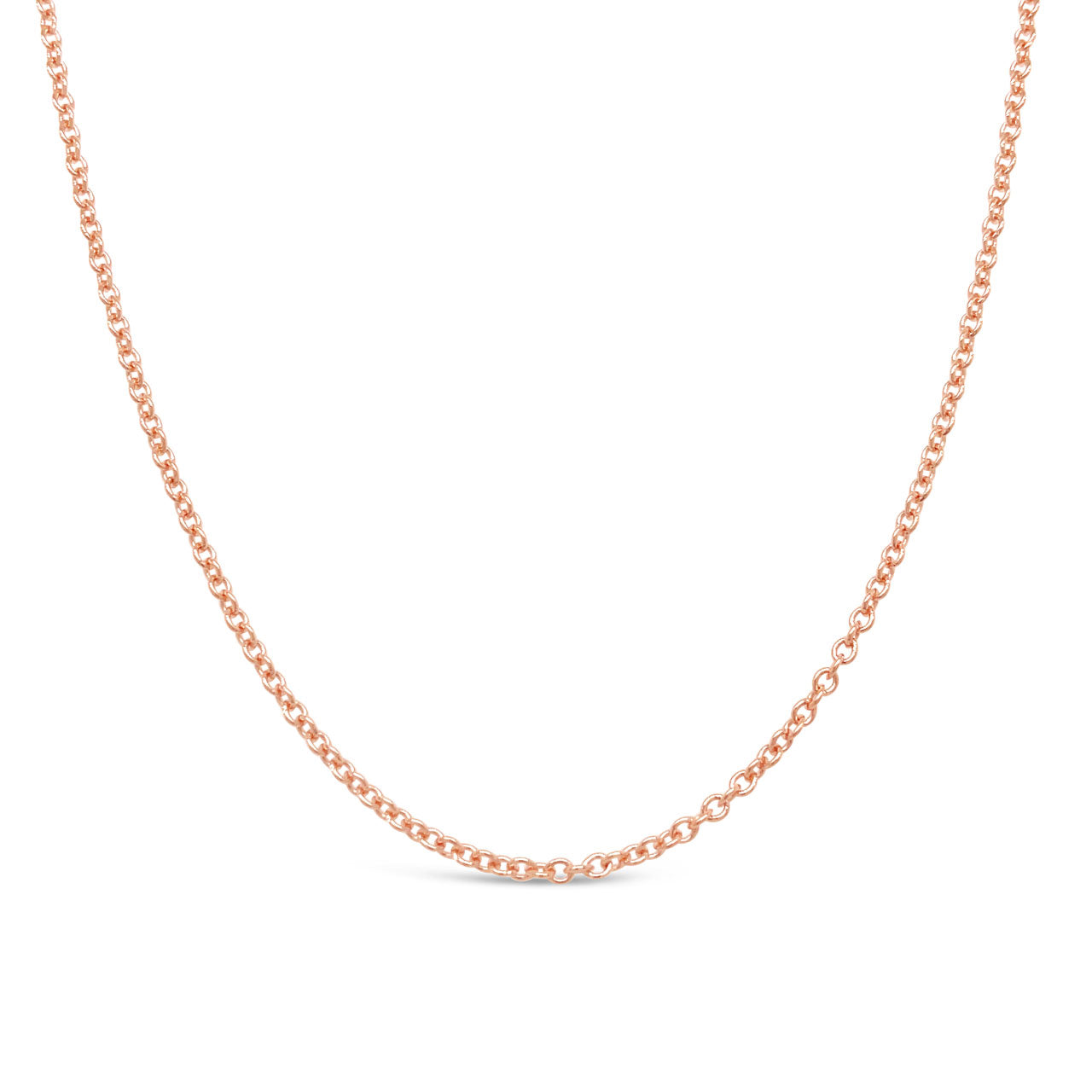 45cm 9k Rose Gold RCA40 Plain Cable Chain