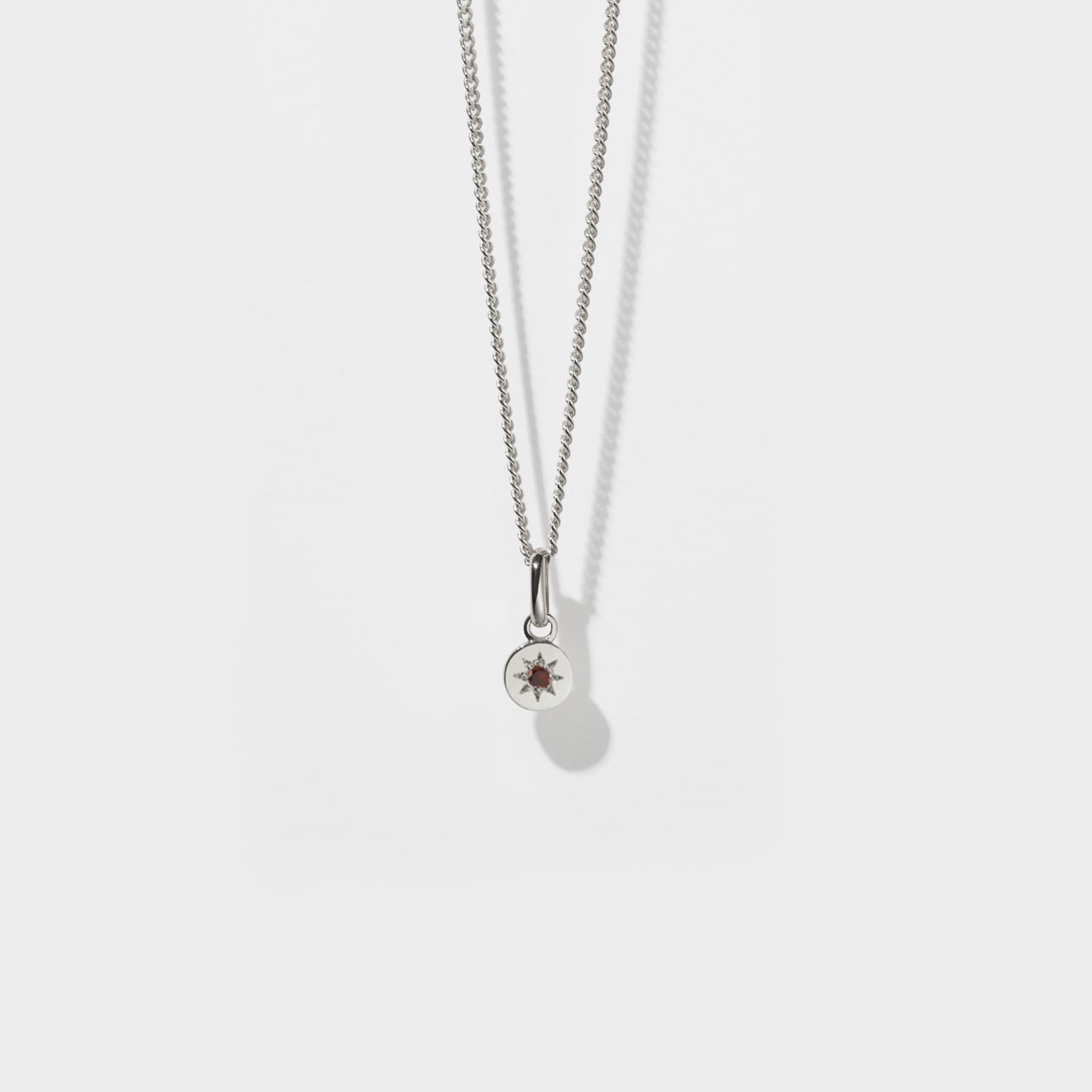 Sterling Silver Lulu Necklace - African Garnet