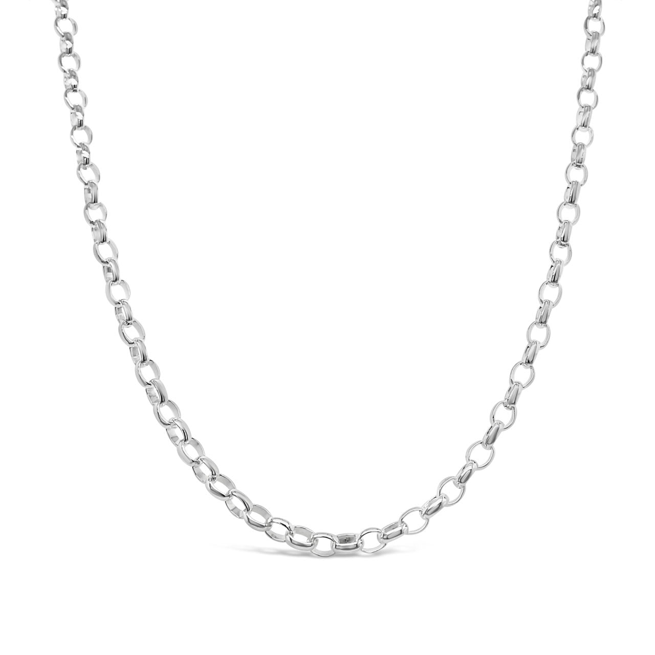 60cm Sterling Silver V359 Oval Belcher Chain