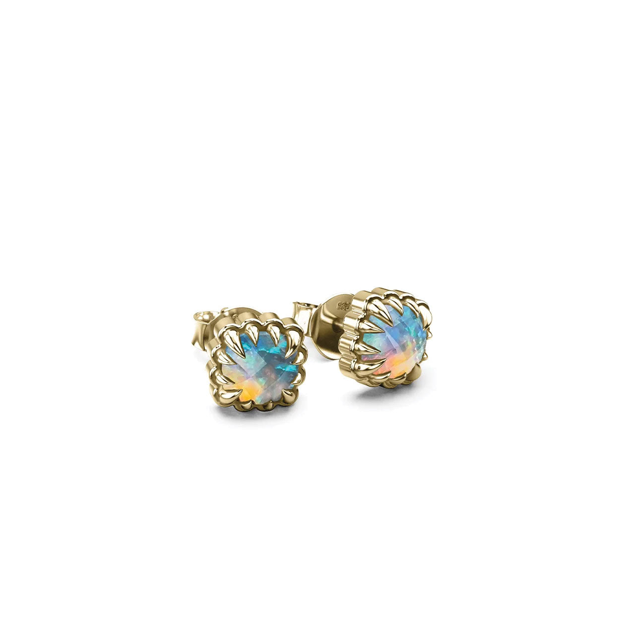 Mini Claw Studs Bello Opal - Gold Plated