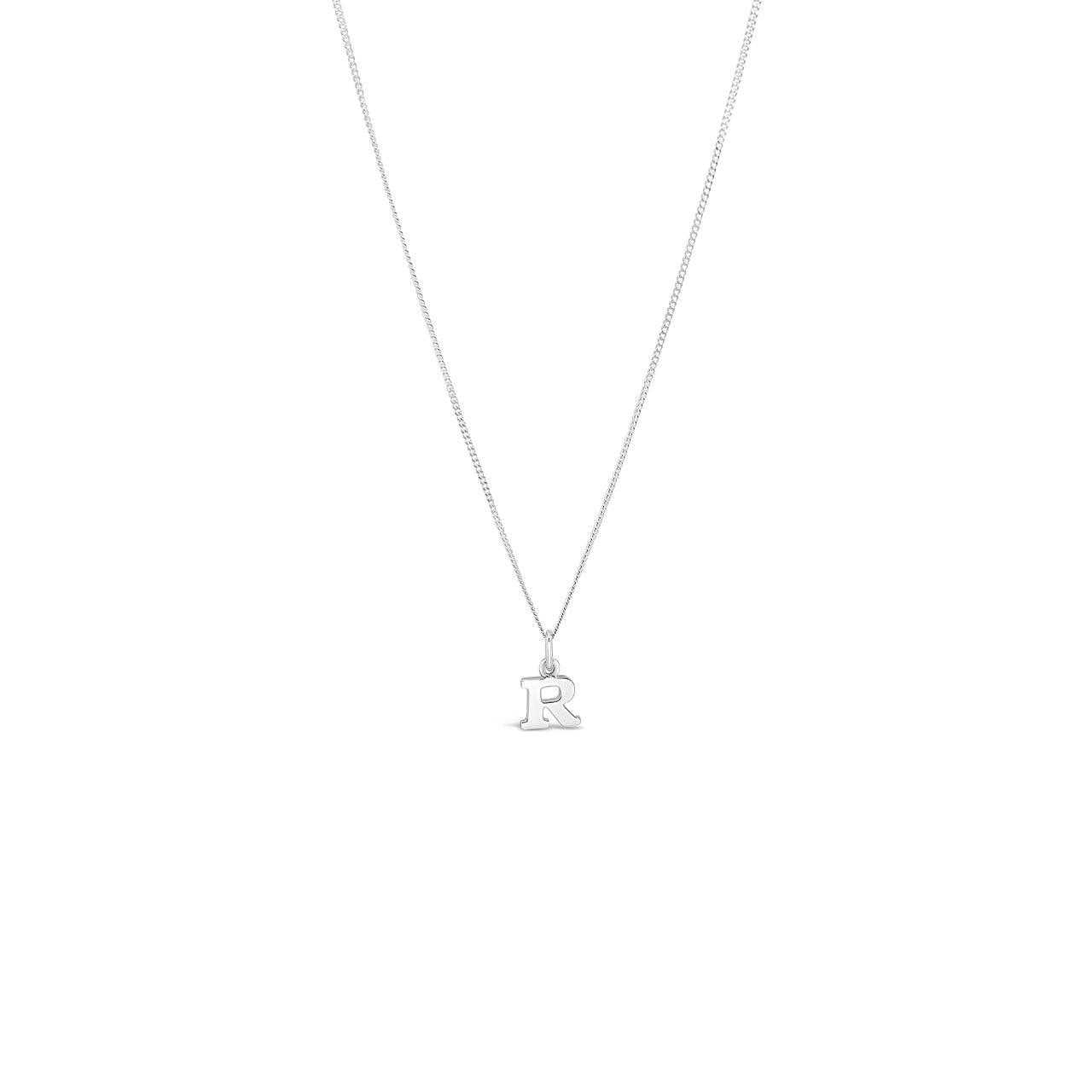 Sterling Silver Letter R Pendant