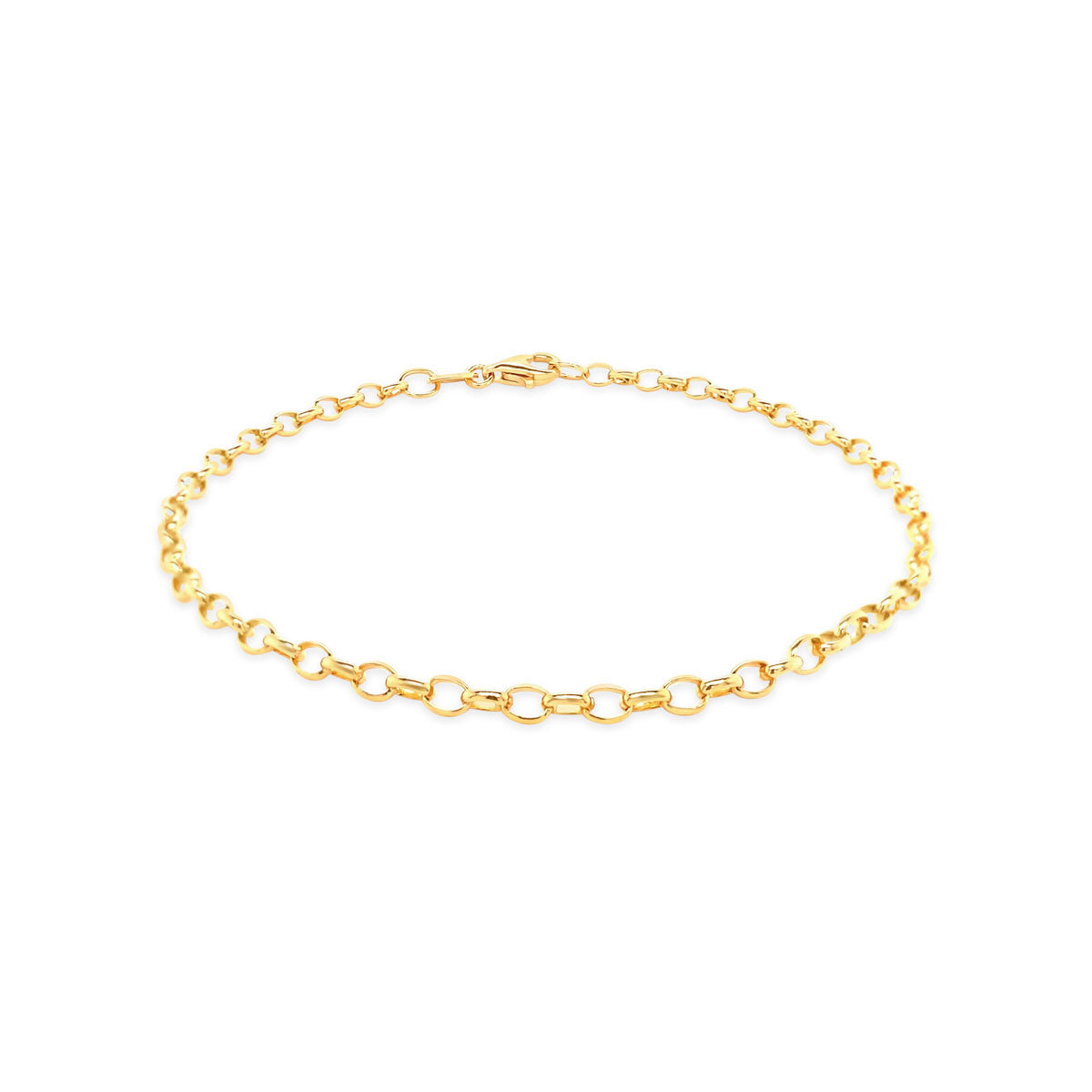 9k Yellow Gold BO1 Oval Belcher Bracelet