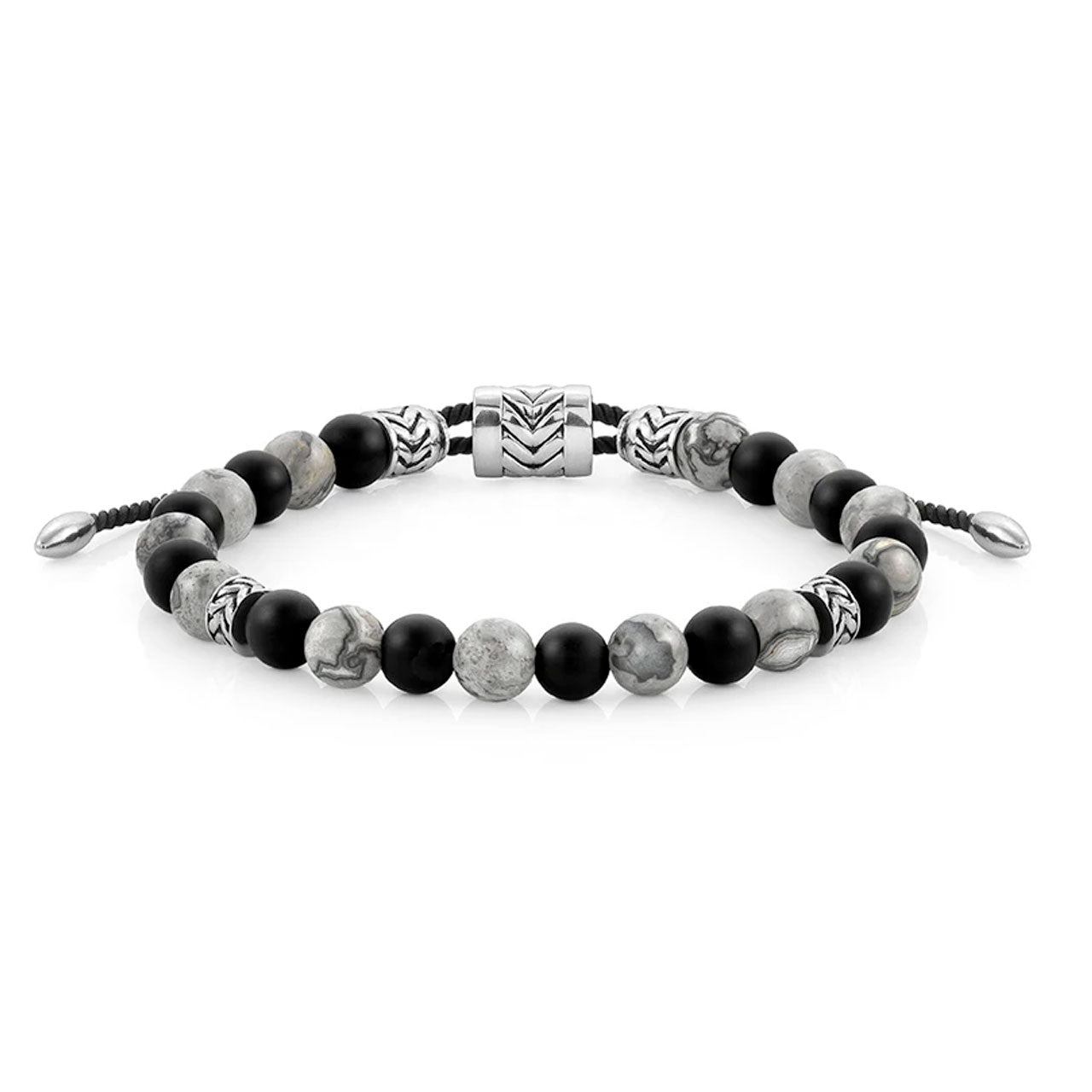 Instinct Bracelet 027916/067 Grey Sodalite & Opaque Onyx