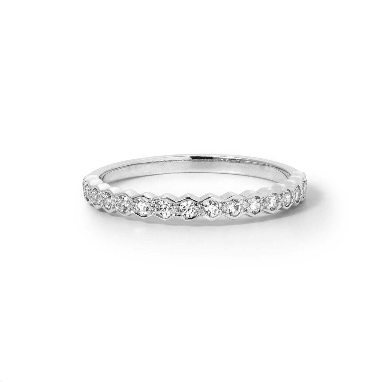 Honour Band - Diamond - 9k White Gold