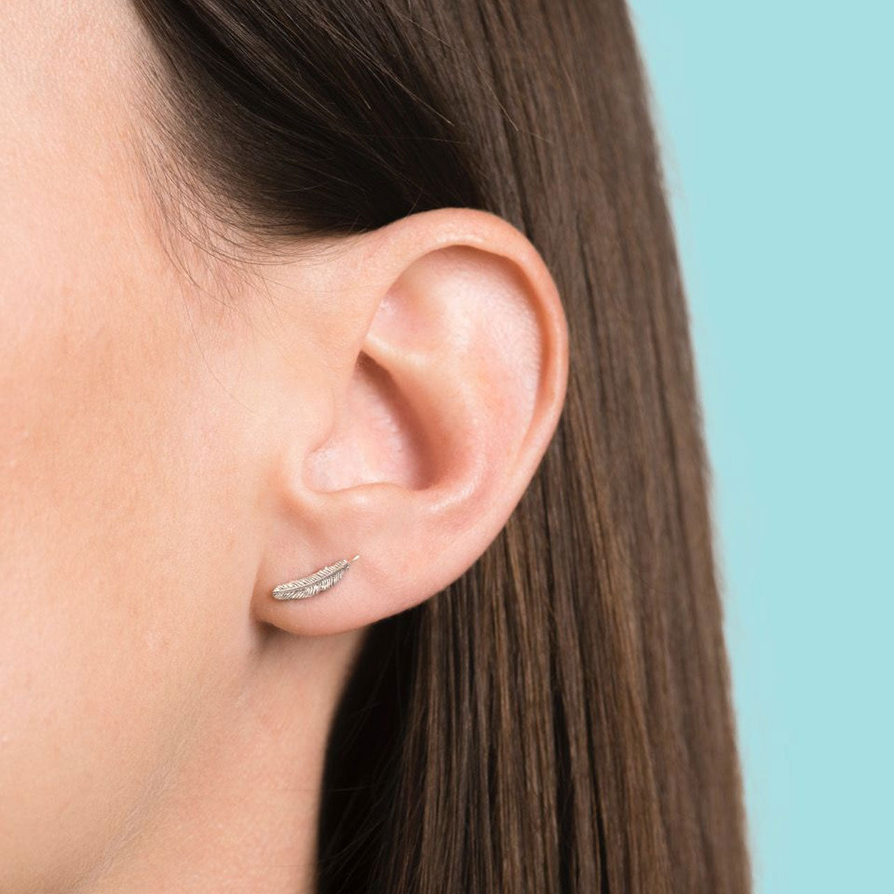 Miromiro Feather Stud Earrings