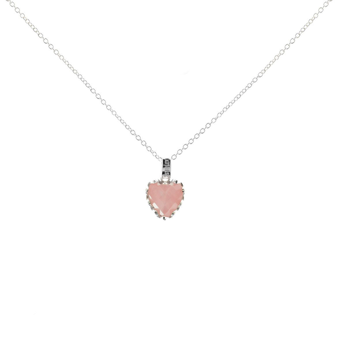 Love Claw Necklace - Rose Quartz
