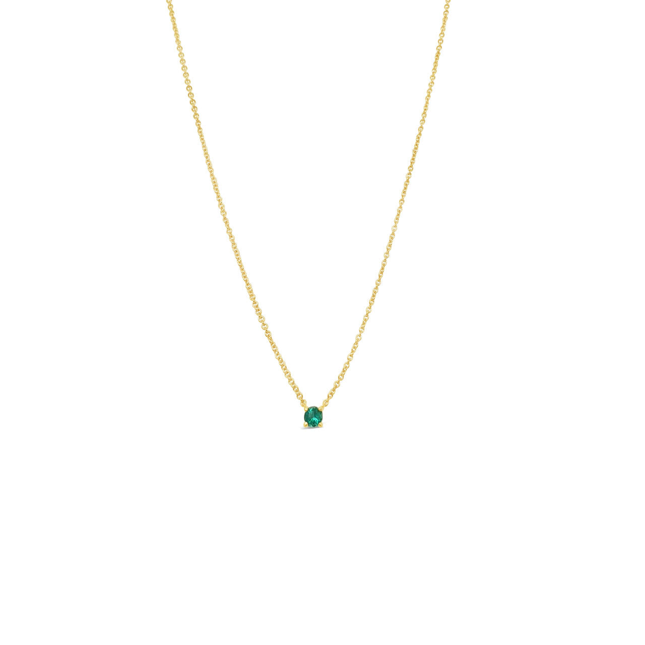 9k Yellow Gold Emerald Drop Pendant