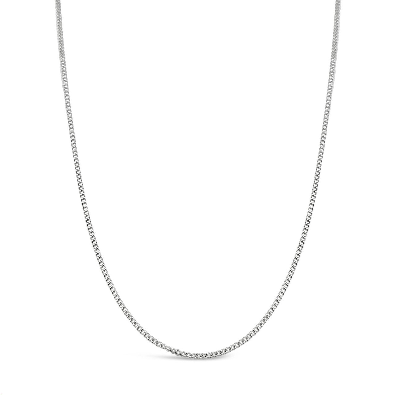 40cm Sterling Silver V514 Diamond Cut Curb Chain