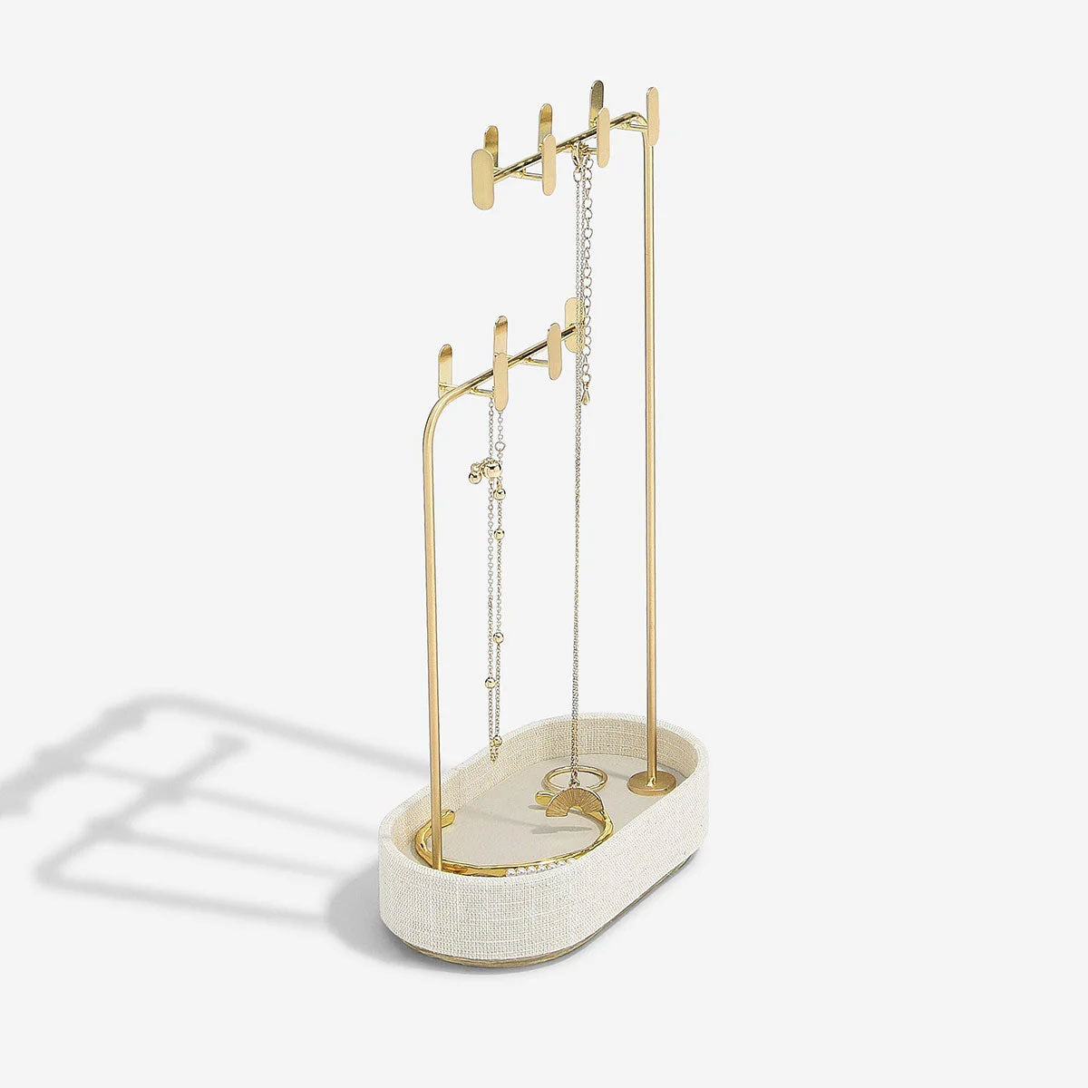 Oatmeal & Linen Multi-Hook Jewellery Stand