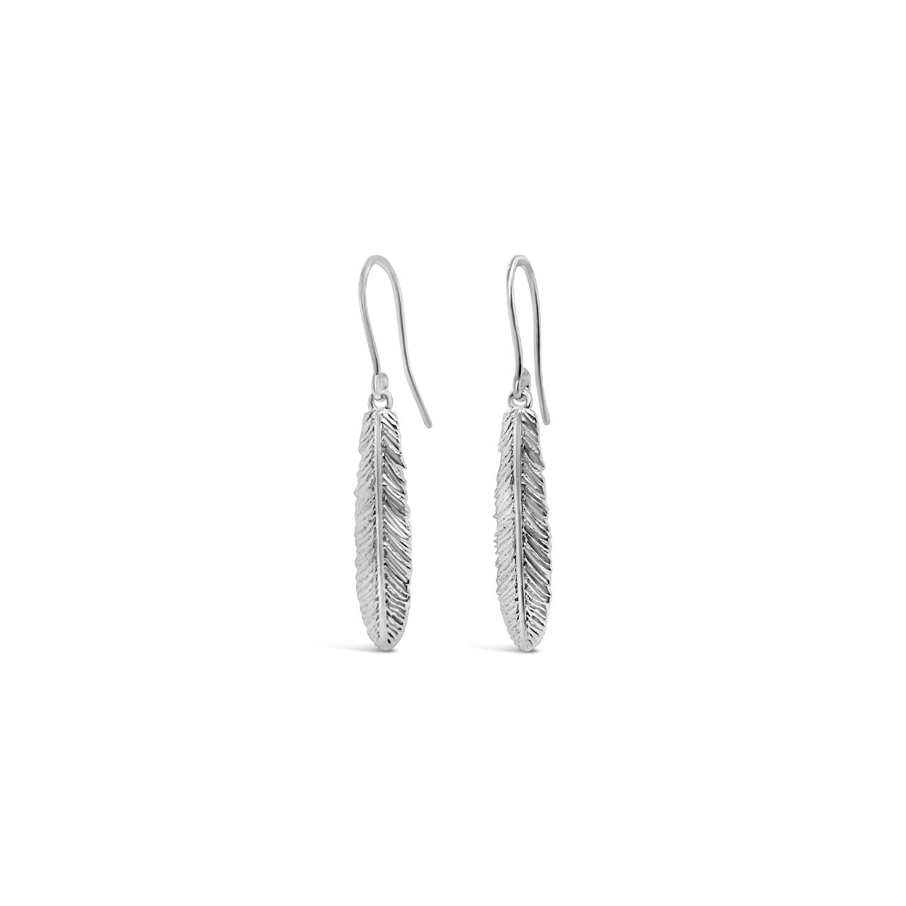 Sterling Silver Single Piwakawaka / Fantail Feather Hook Earrings