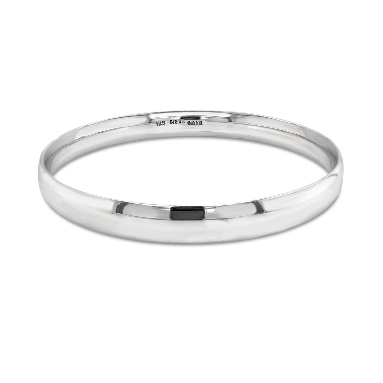 Sterling Silver Light Oval 8 1/4" Bangle
