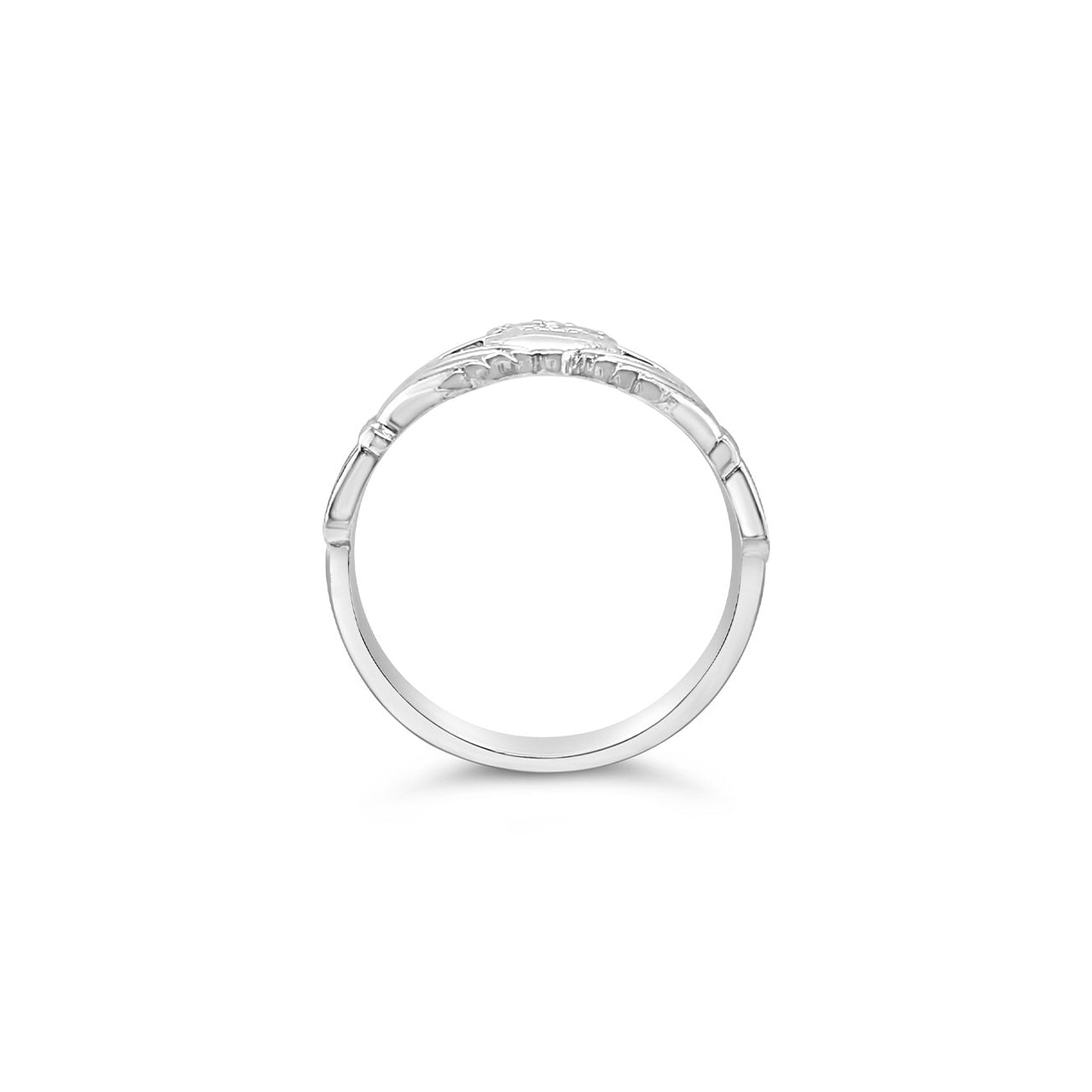 Sterling Silver Plain Claddagh Ring