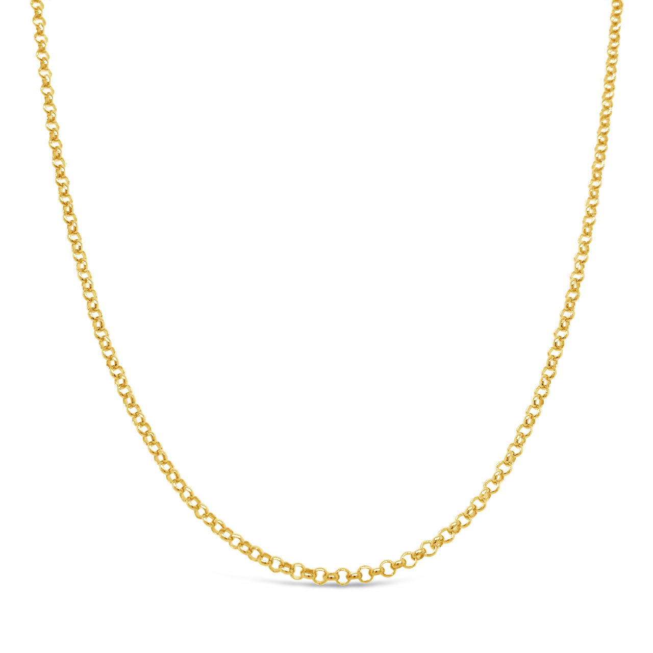 50cm 9k Yellow Gold B0.5 Round Belcher Chain
