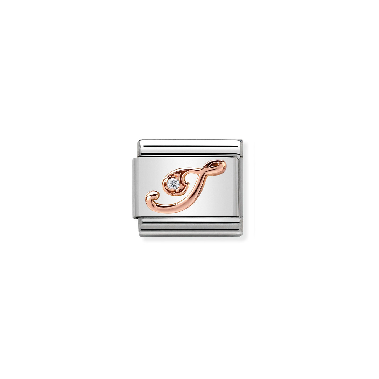 Composable Classic Link 430310/09 Letter I in Rose Gold & CZ