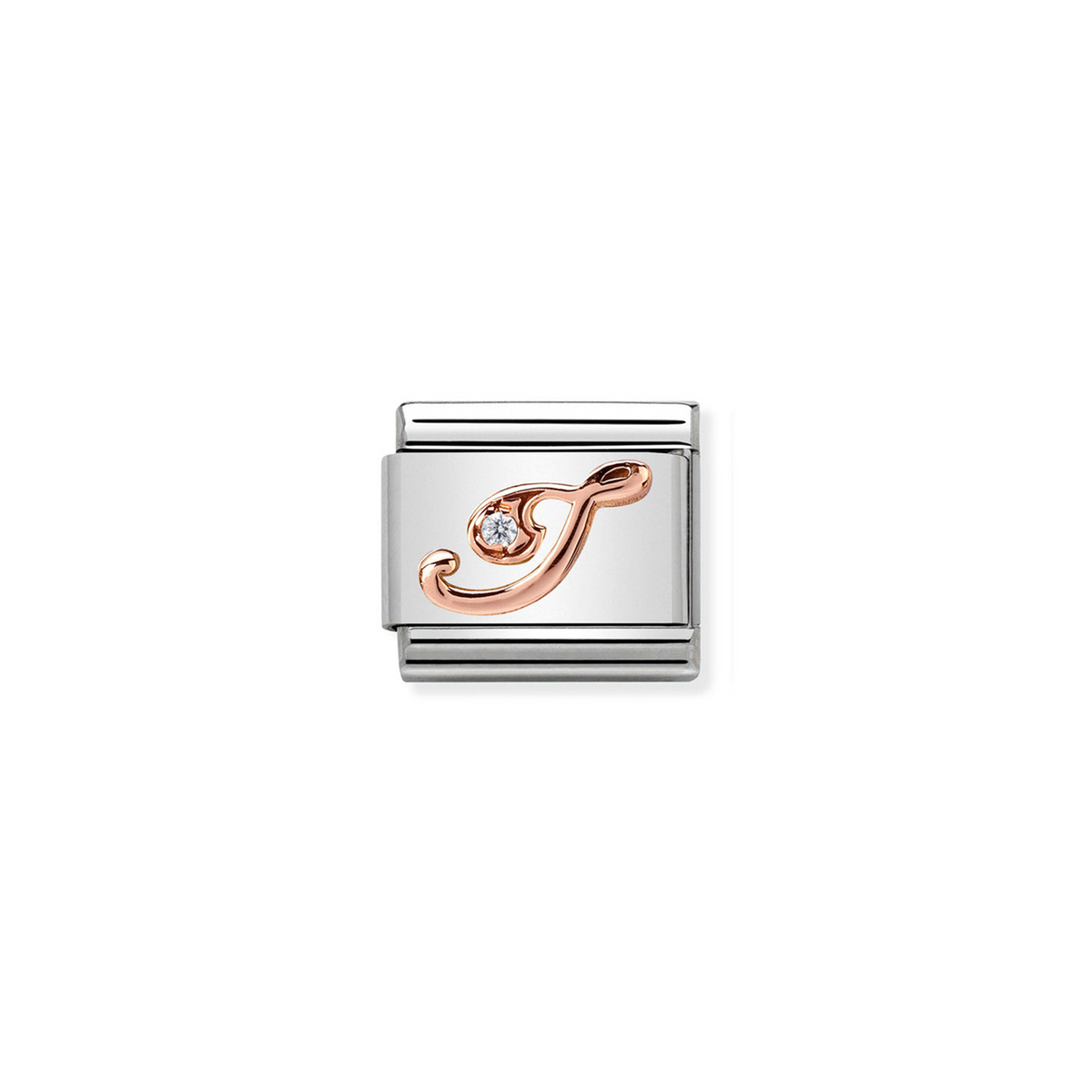 Composable Classic Link 430310/09 Letter I in Rose Gold & CZ