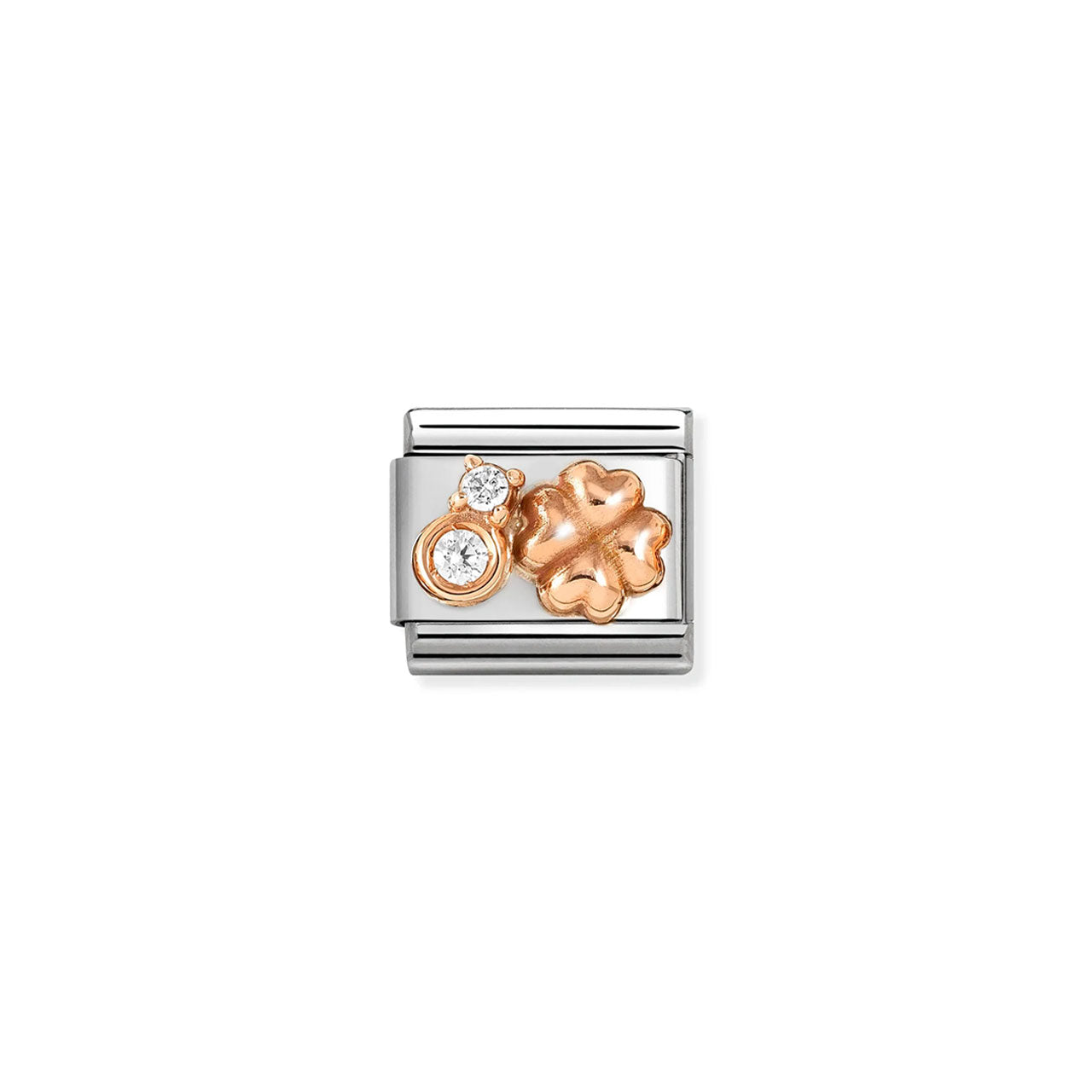Composable Classic Link 430305/52 Lucky Clover With Cz in 9K Rose Gold