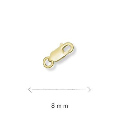 9k Yellow Gold 8mm Lobster Clasp
