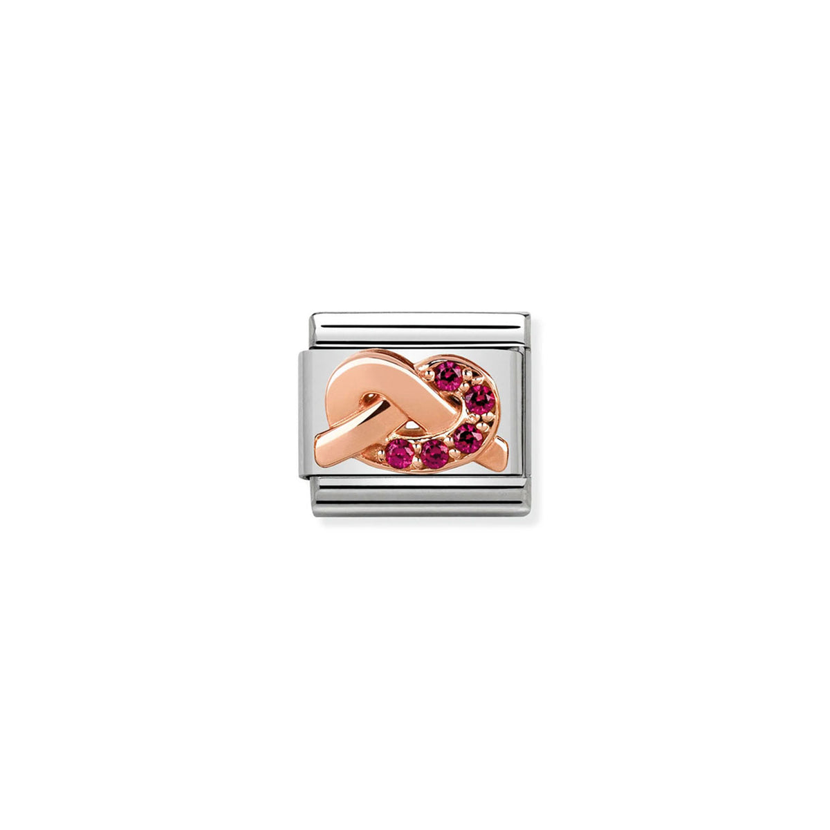 Composable Classic Link 430302/09 Red Knot 9K Rose Gold & CZ