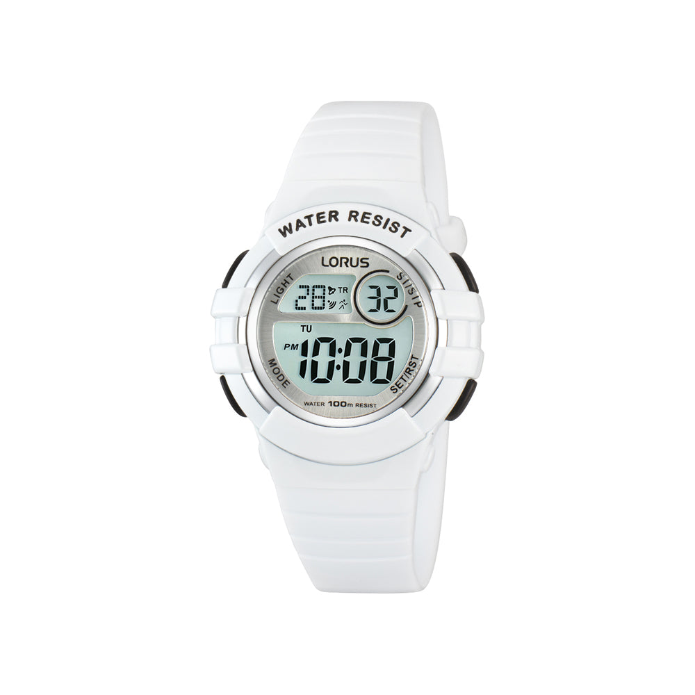 Youth Digital White & Black Watch - R2383HX-9