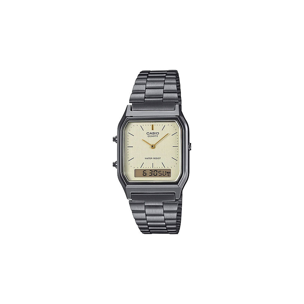 Casio Classic Vintage Gun Metal Watch - AQ230GG-9A